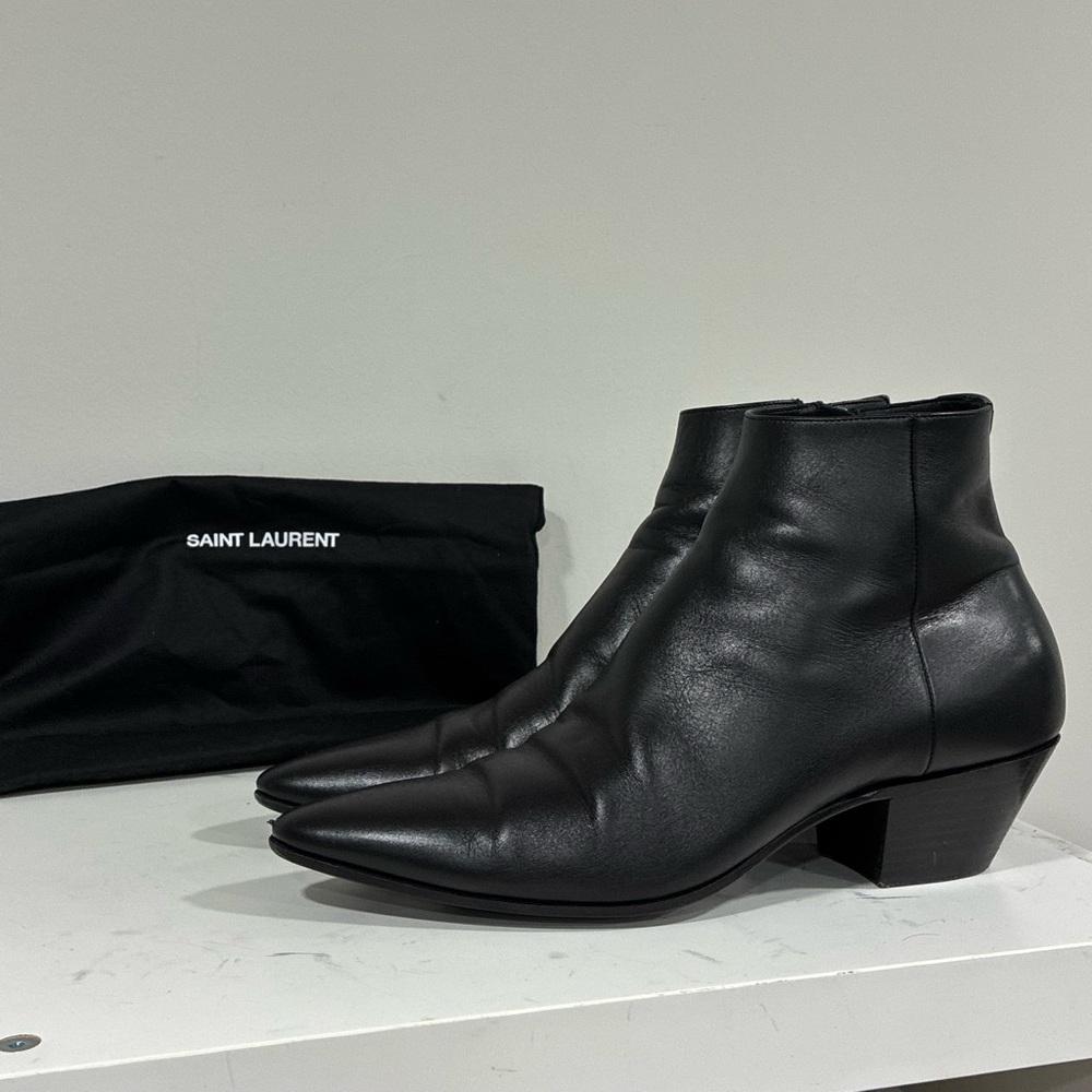 Saint Laurent 40MM Black Ankle boot Size EU 42 USA 9 - Picture 4 of 12